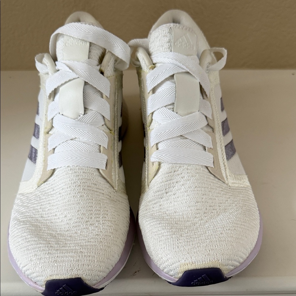 Adidas White and Purple Running Shoes - Picture 7 of 13